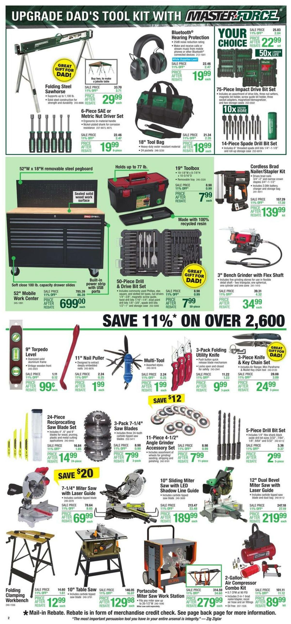 Menards 11% OFF TOOLS FOR DAD Weekly Ad from June 8