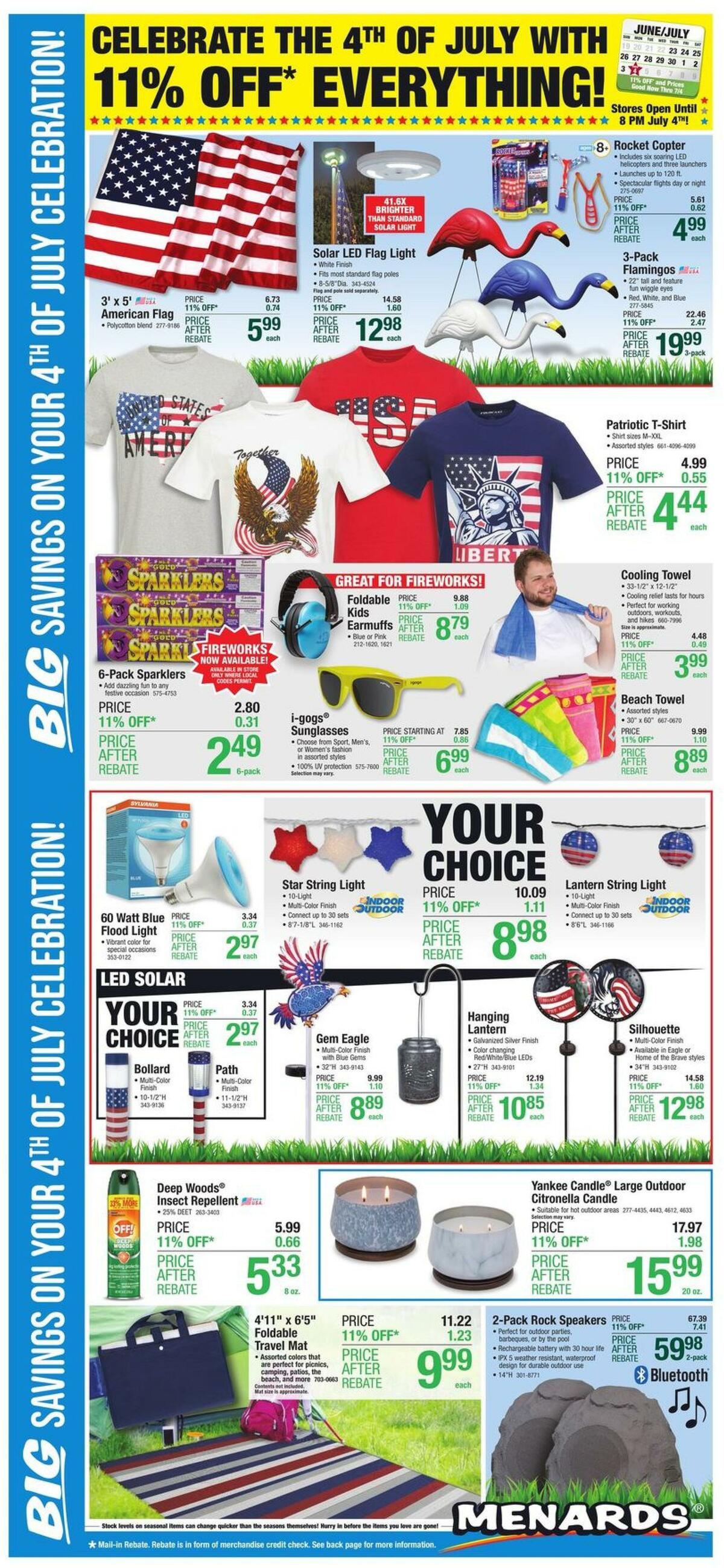 Menards 4TH OF JULY Weekly Ad from June 22
