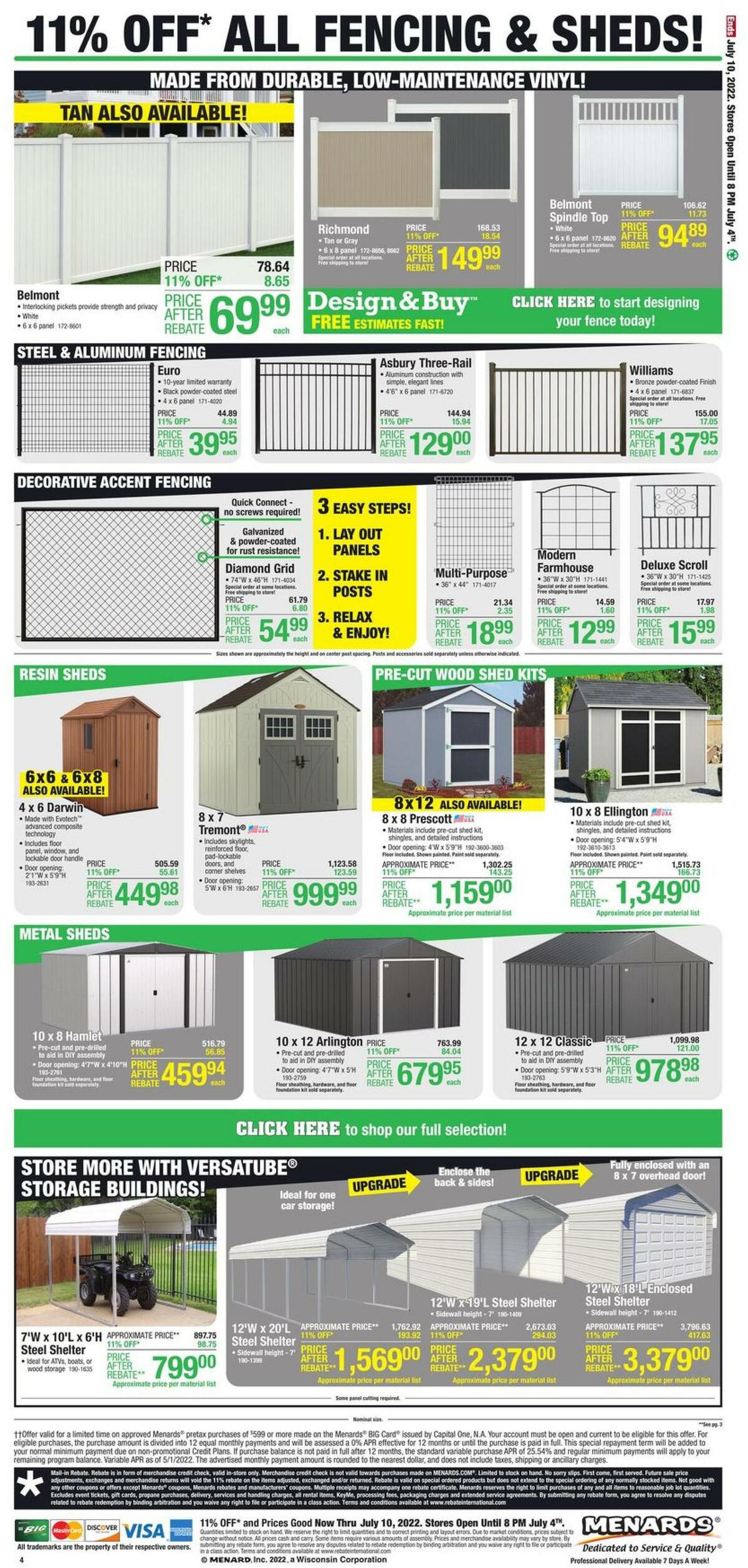 Menards BACKYARD PROJECTS Weekly Ad from June 29