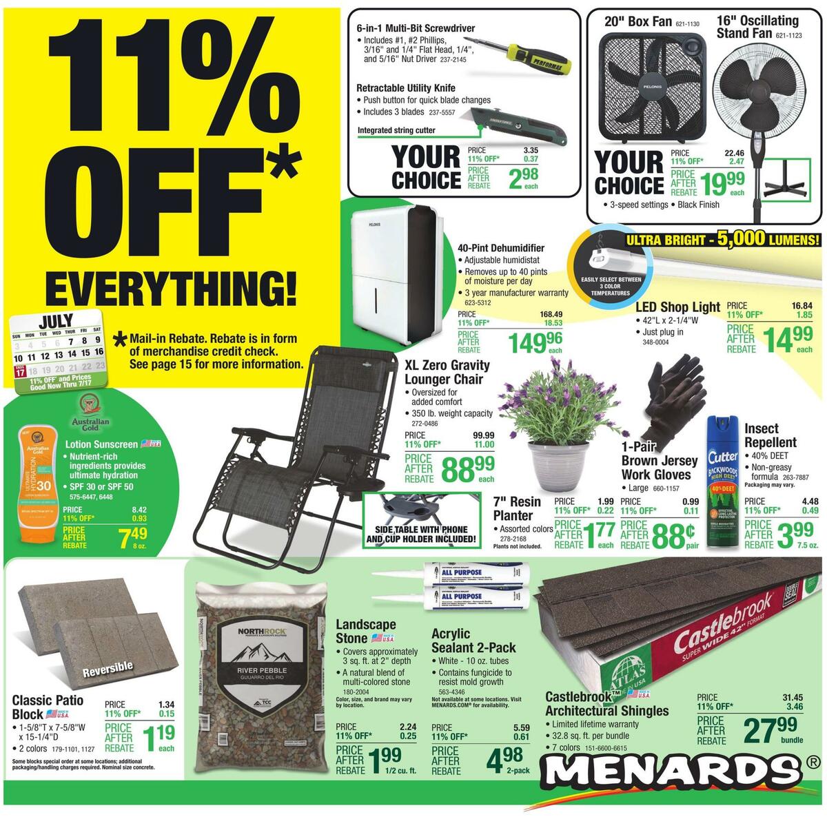 Menards Weekly Ad from July 6