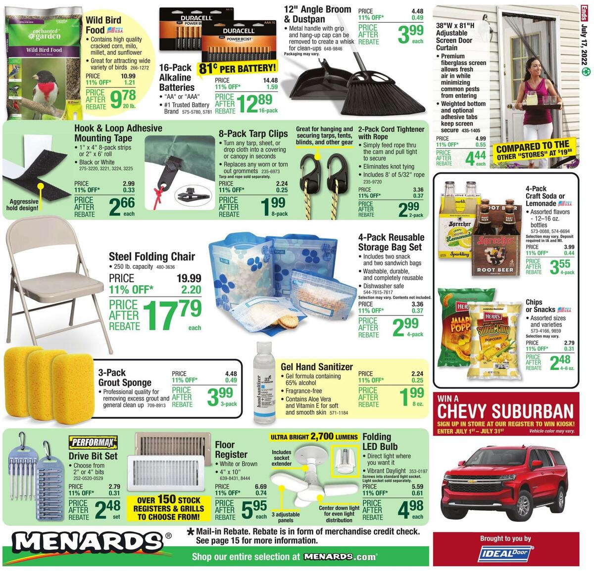 Menards Weekly Ad from July 6