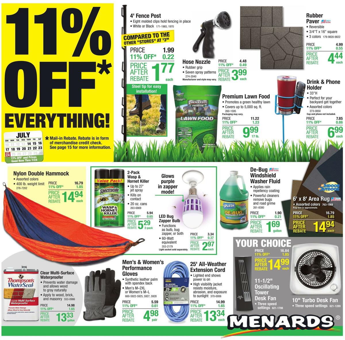 Menards Weekly Ad from July 13