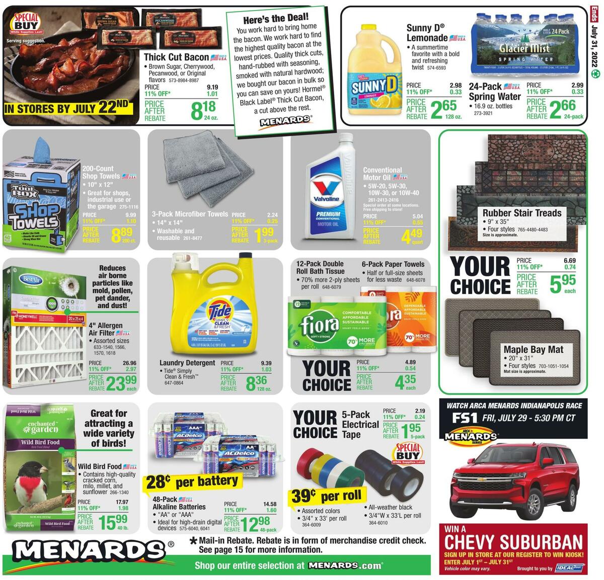 Menards Weekly Ad from July 21