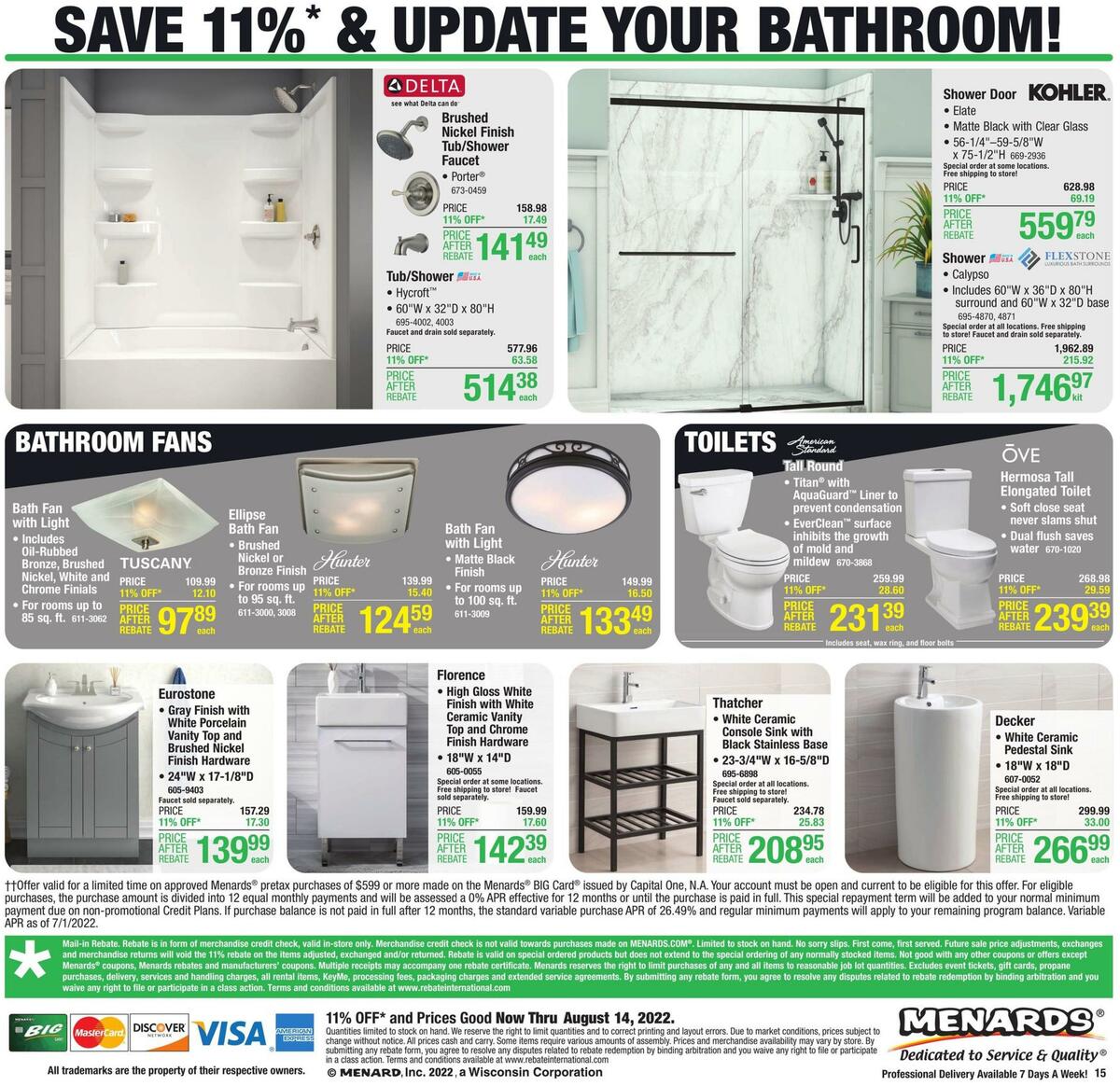 Menards Weekly Ad from August 3