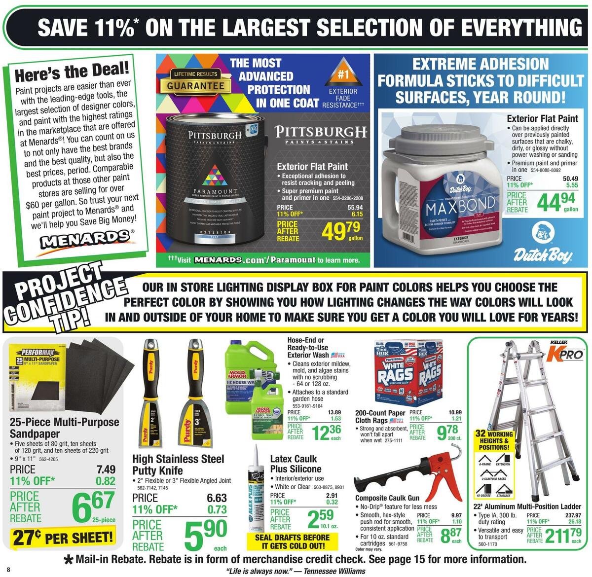 Menards Weekly Ad from August 11
