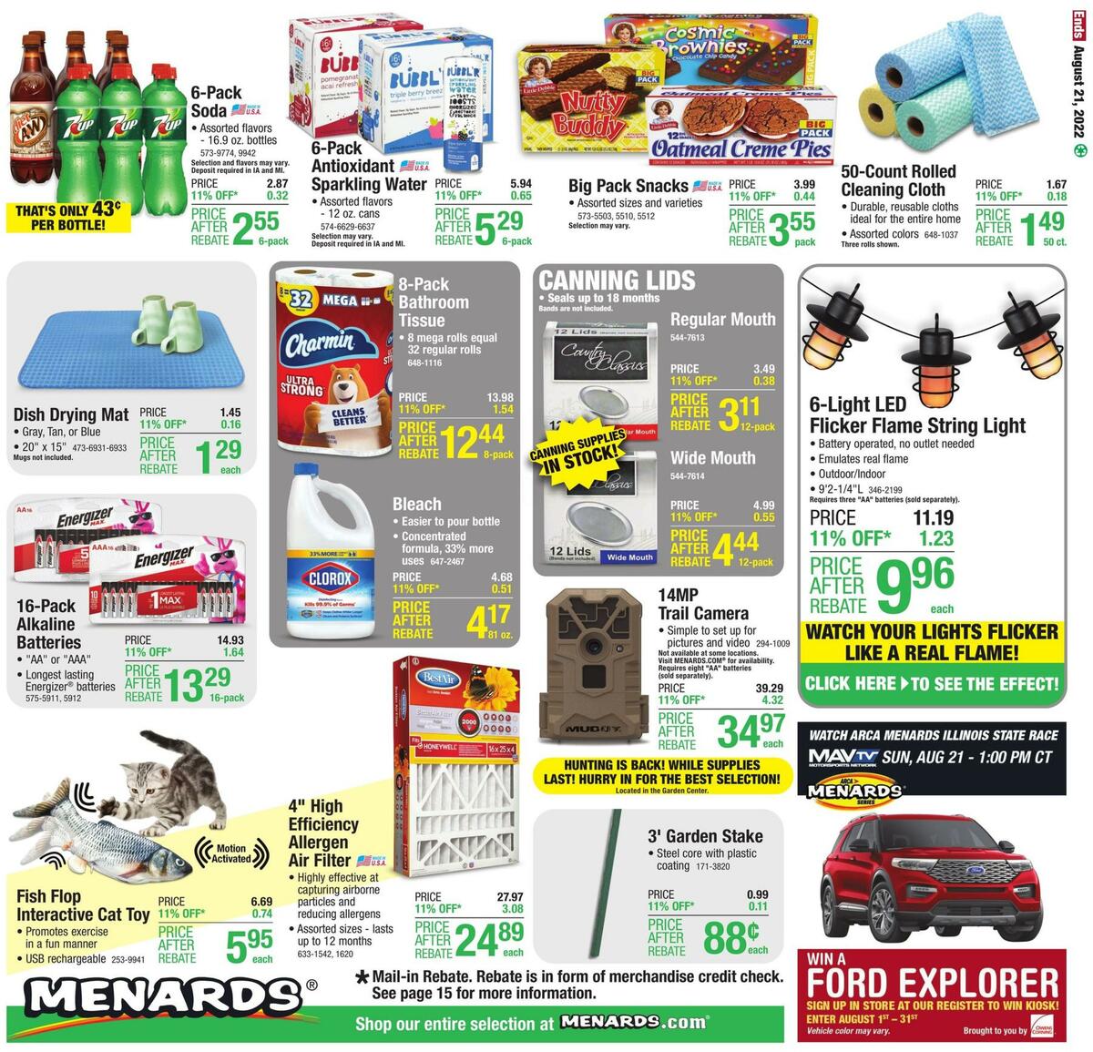 Menards Weekly Ad from August 11