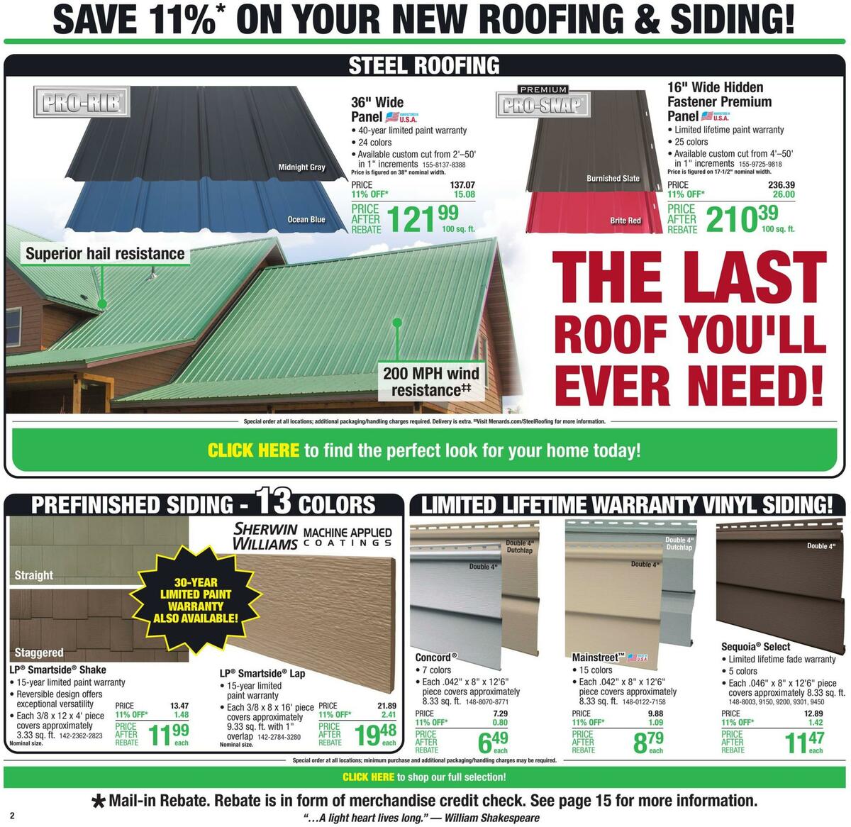Menards Weekly Ad from August 11