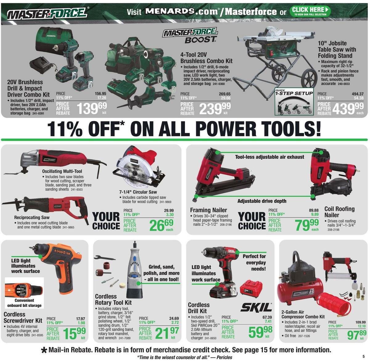 Menards Weekly Ad from August 11
