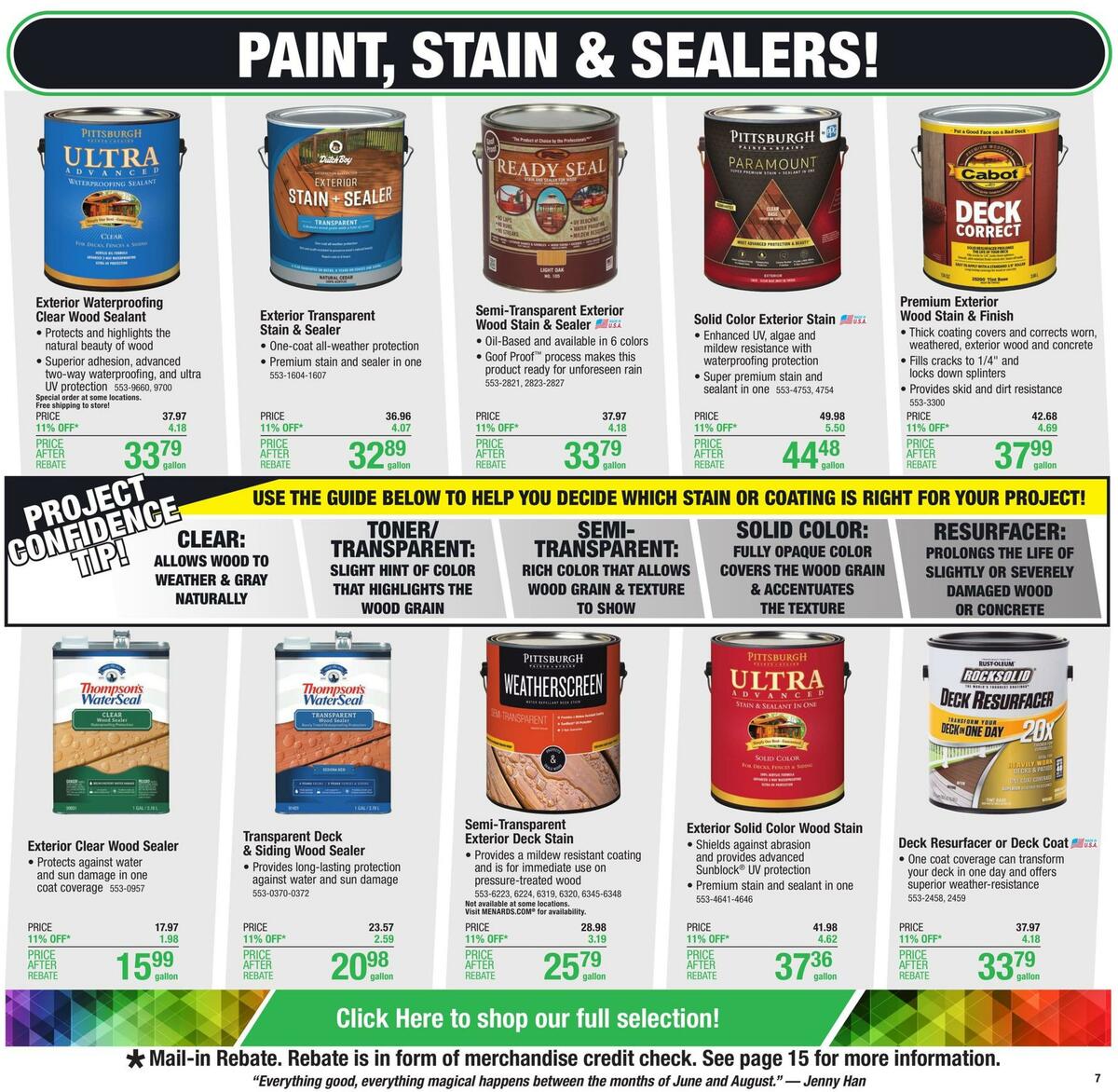 Menards Weekly Ad from August 11