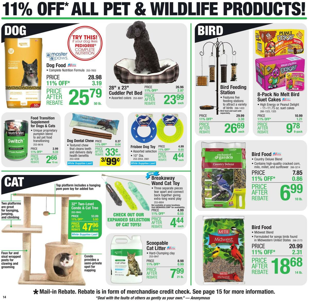 Menards Weekly Ad from August 17