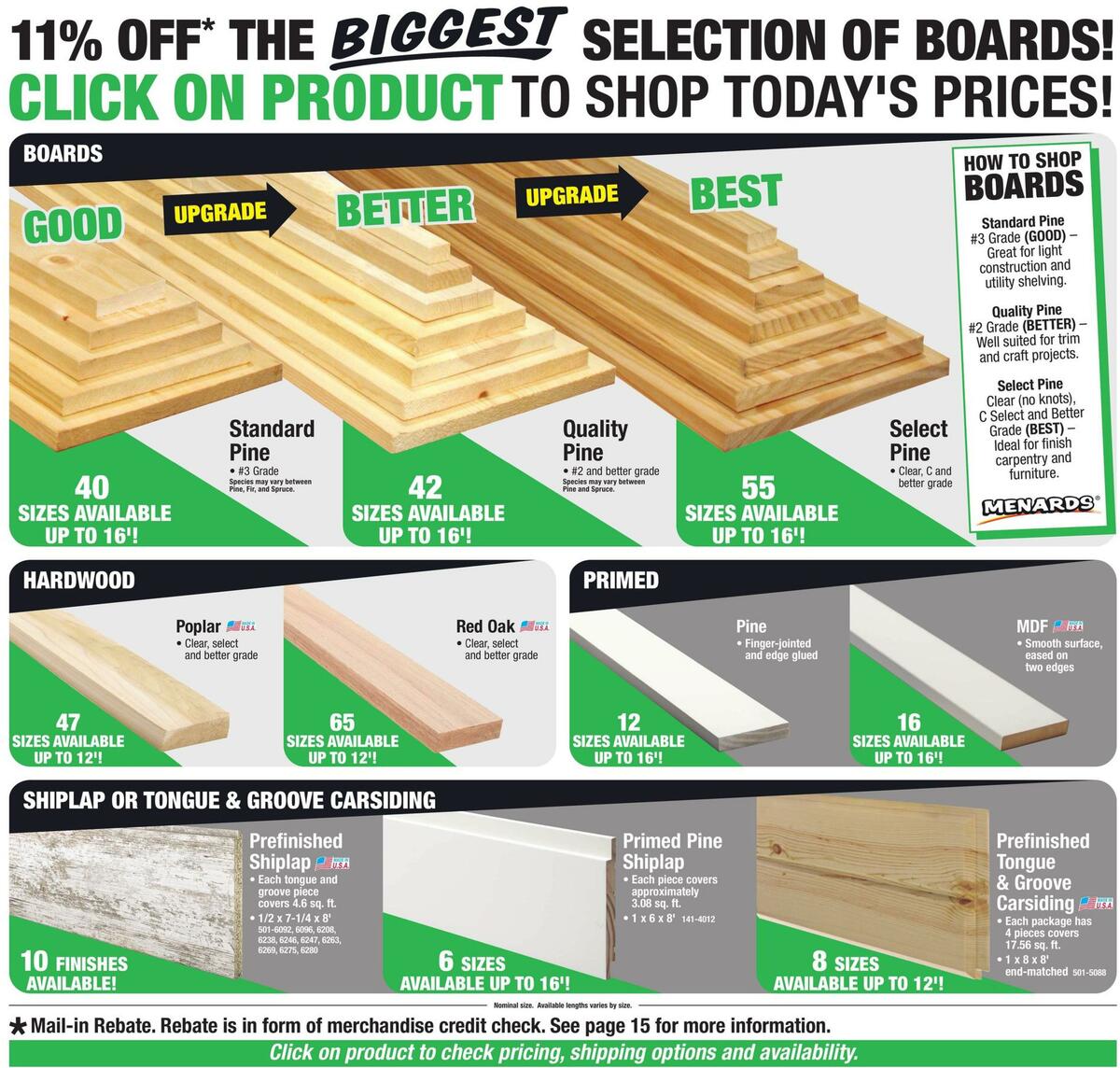 Menards Weekly Ad from August 25