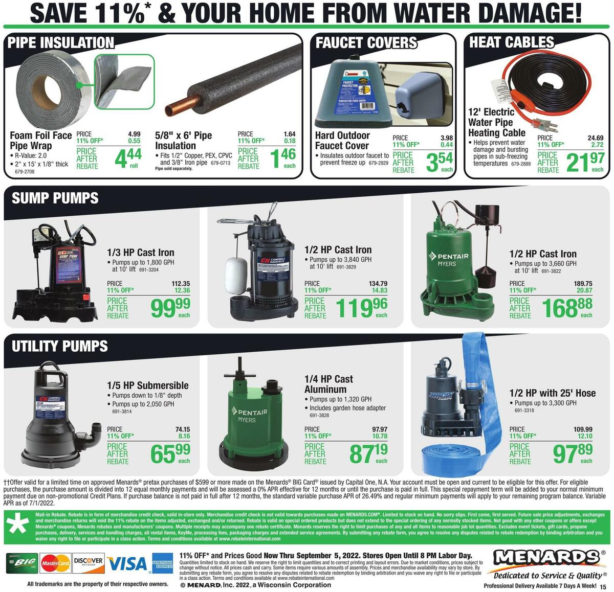 Menards Weekly Ad from August 25