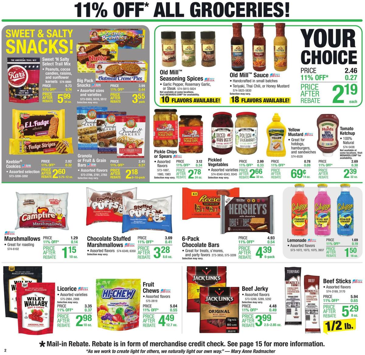 Menards Weekly Ad from August 25