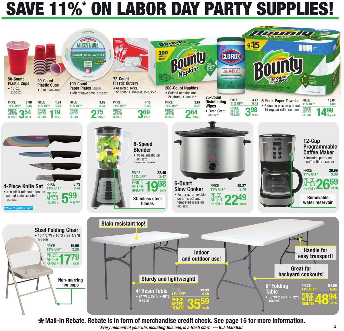 Menards Weekly Ad from August 25