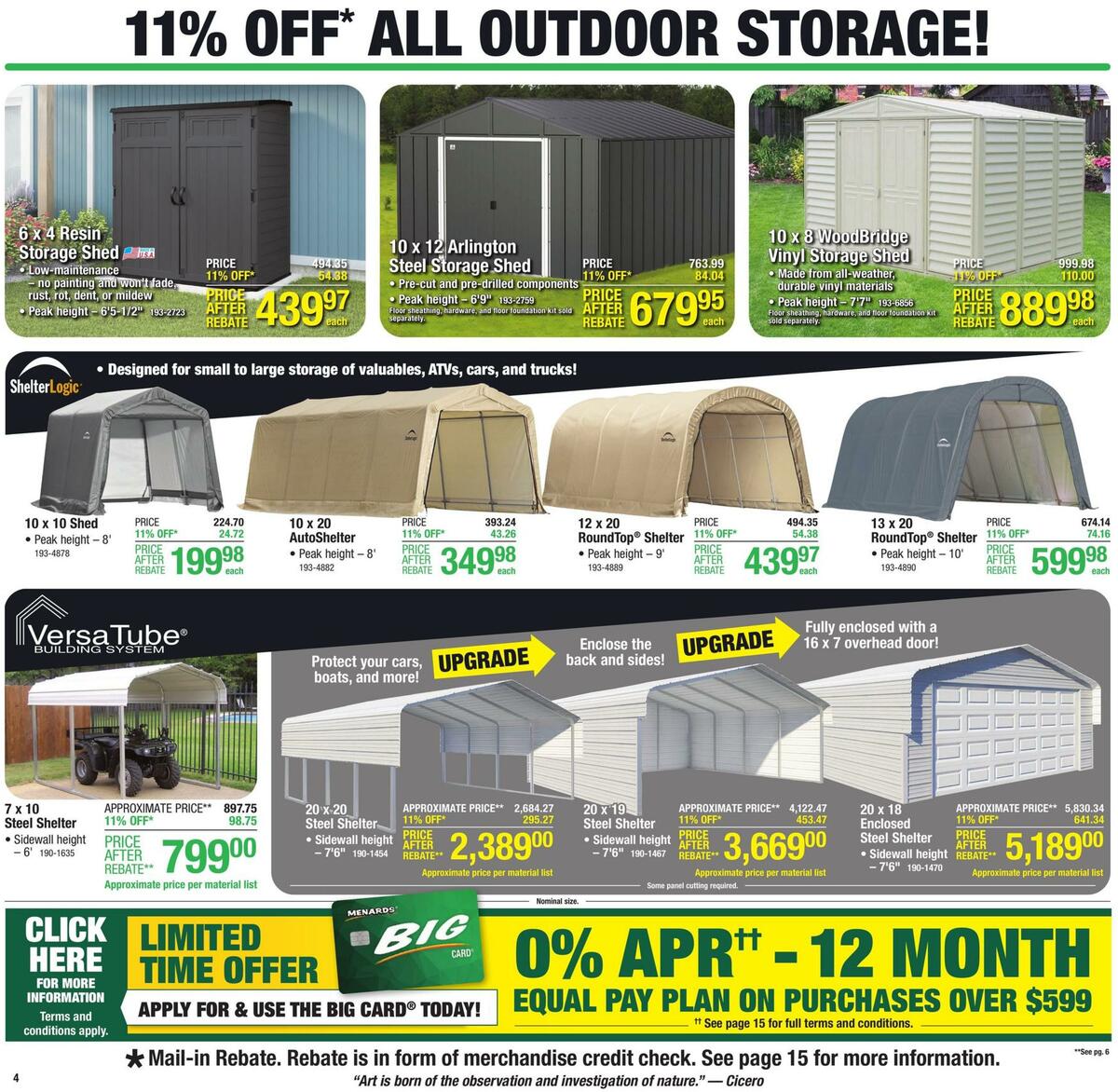 Menards Weekly Ad from August 25