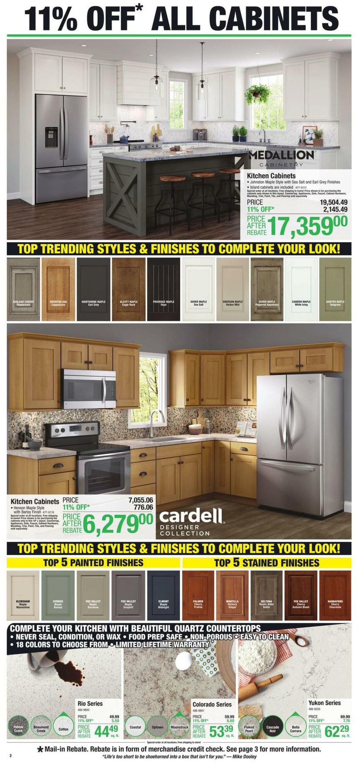 Menards 11% Off Your Dream Kitchen! Weekly Ad from August 25