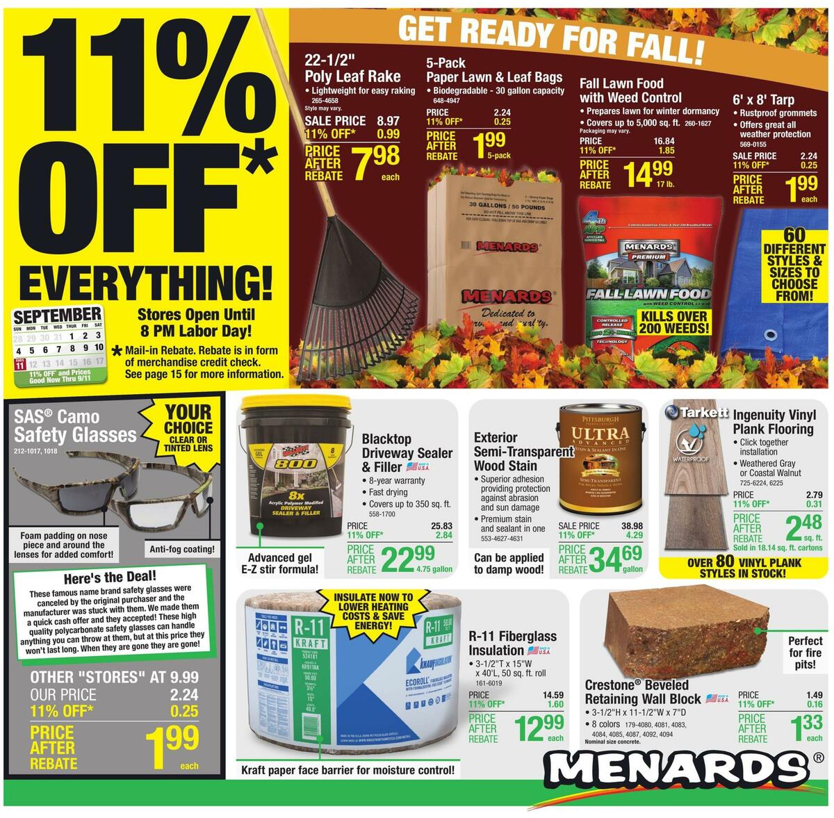 Menards Weekly Ad from August 31