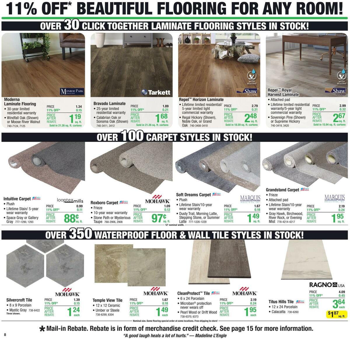 Menards Weekly Ad from August 31