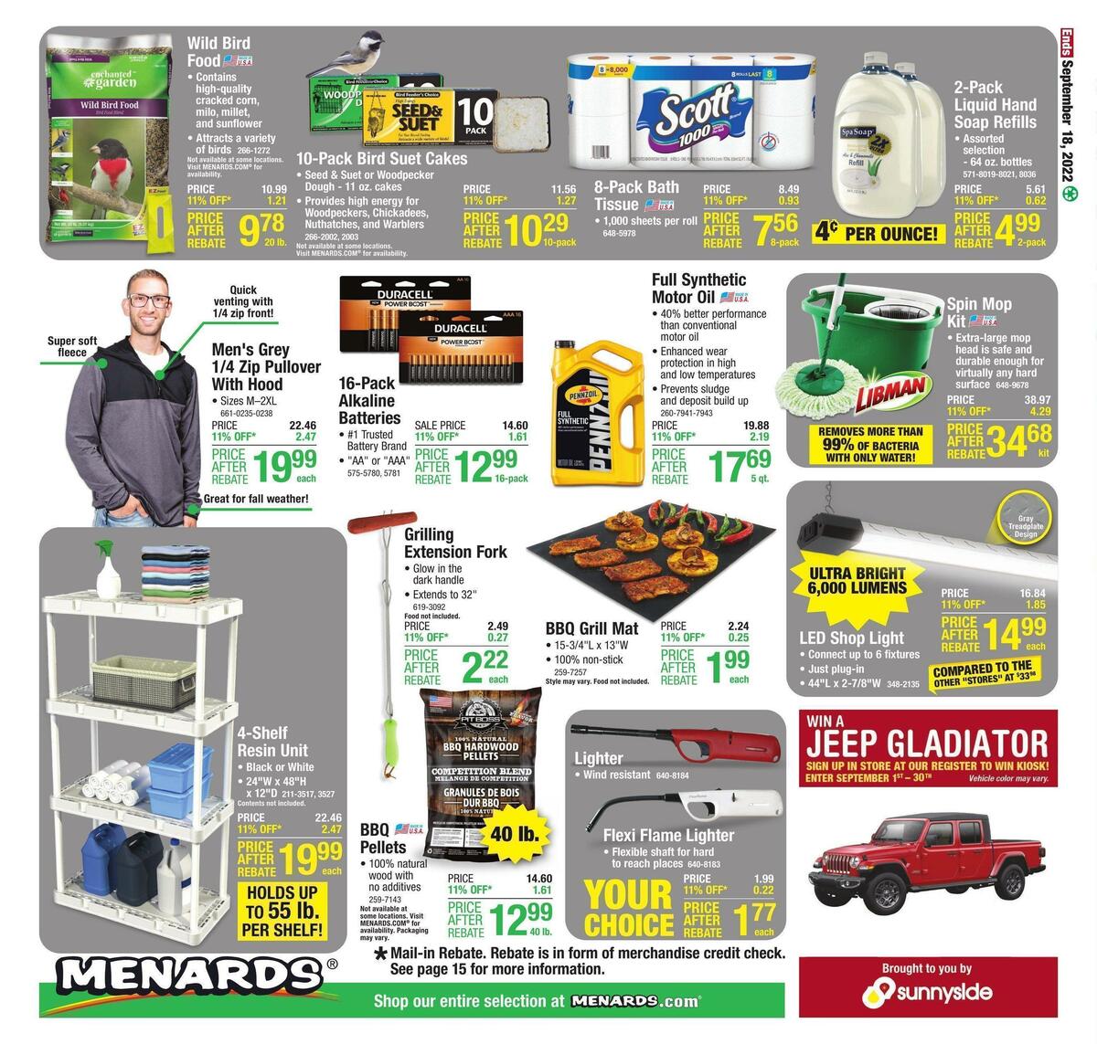 Menards Weekly Ad from September 7