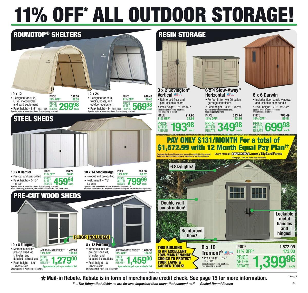 Menards Weekly Ad from September 7