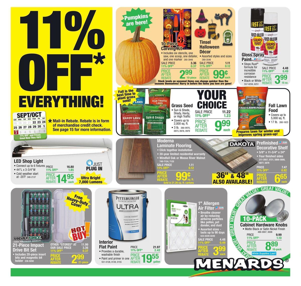 Menards Weekly Ad from September 21