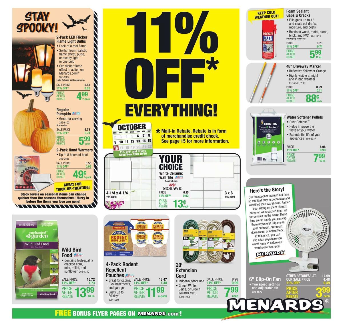 Menards Weekly Ad from October 5