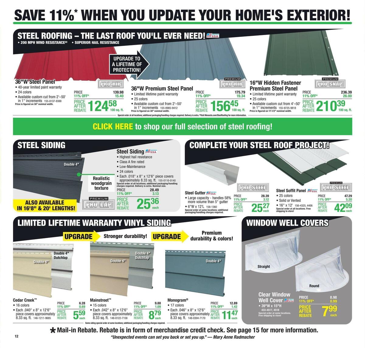 Menards Weekly Ad from October 5