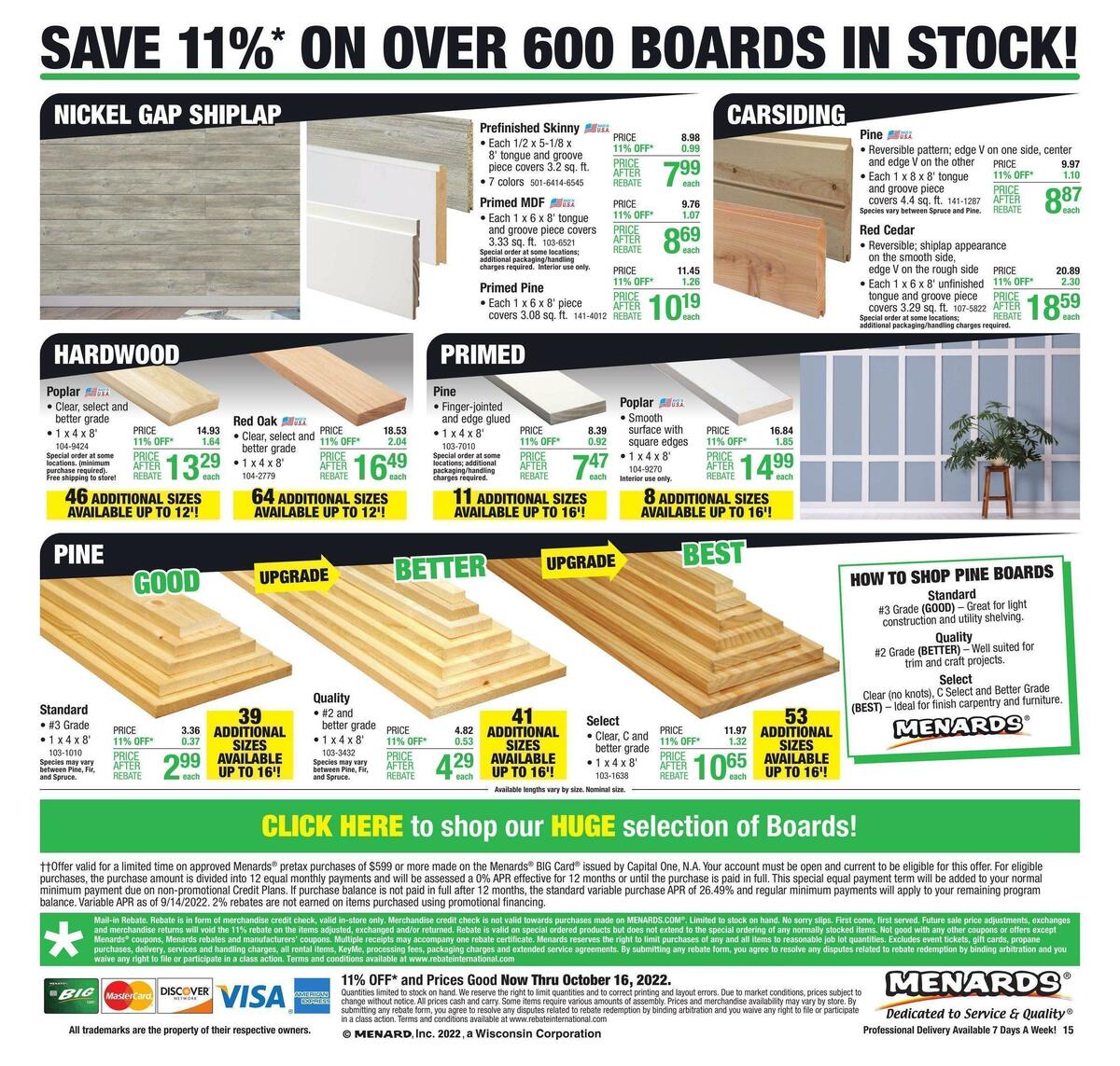 Menards Weekly Ad from October 5