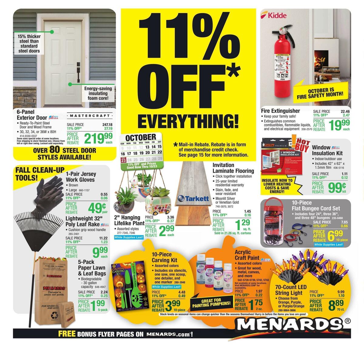 Menards Weekly Ad from October 12