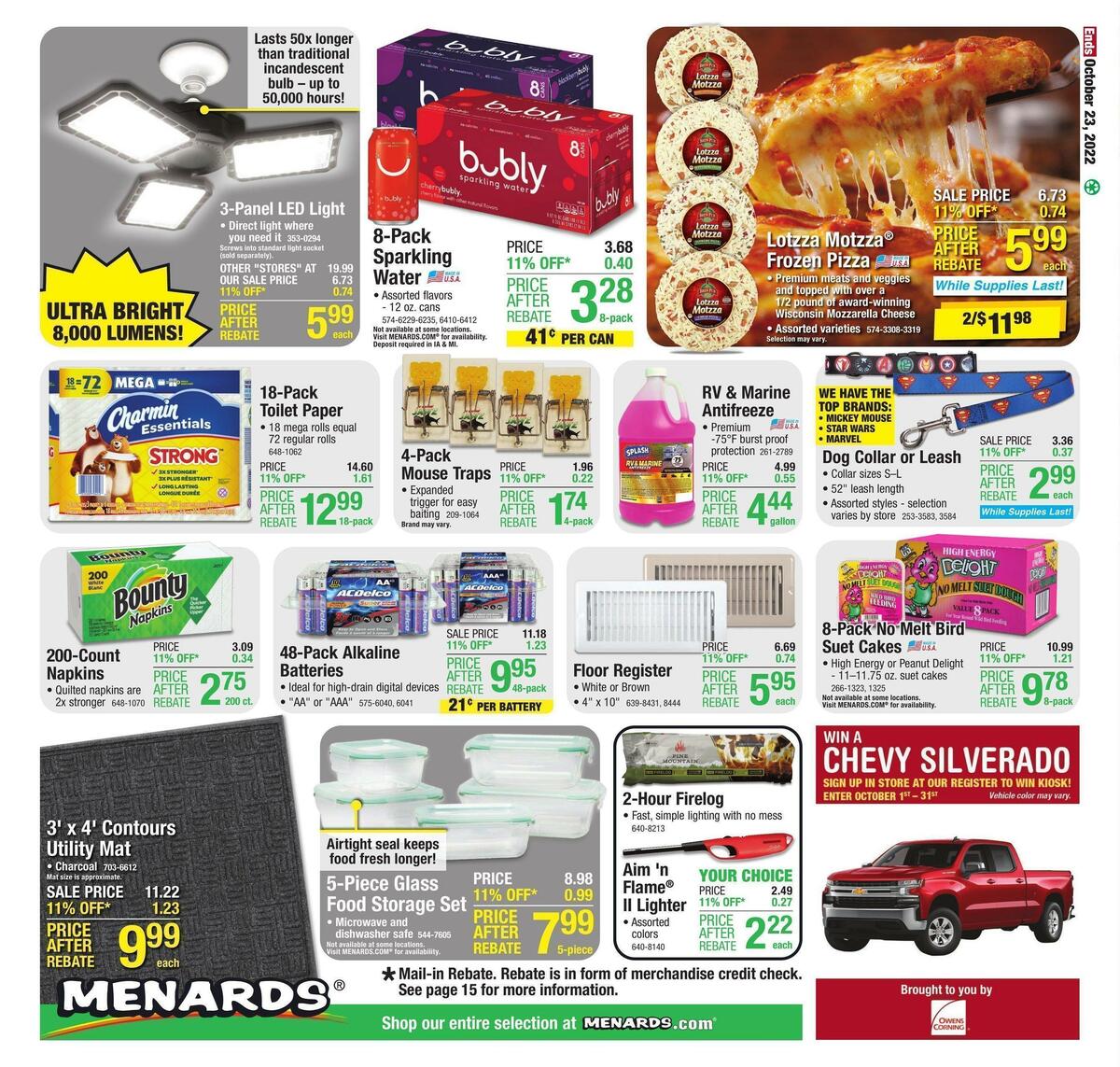 Menards Weekly Ad from October 12