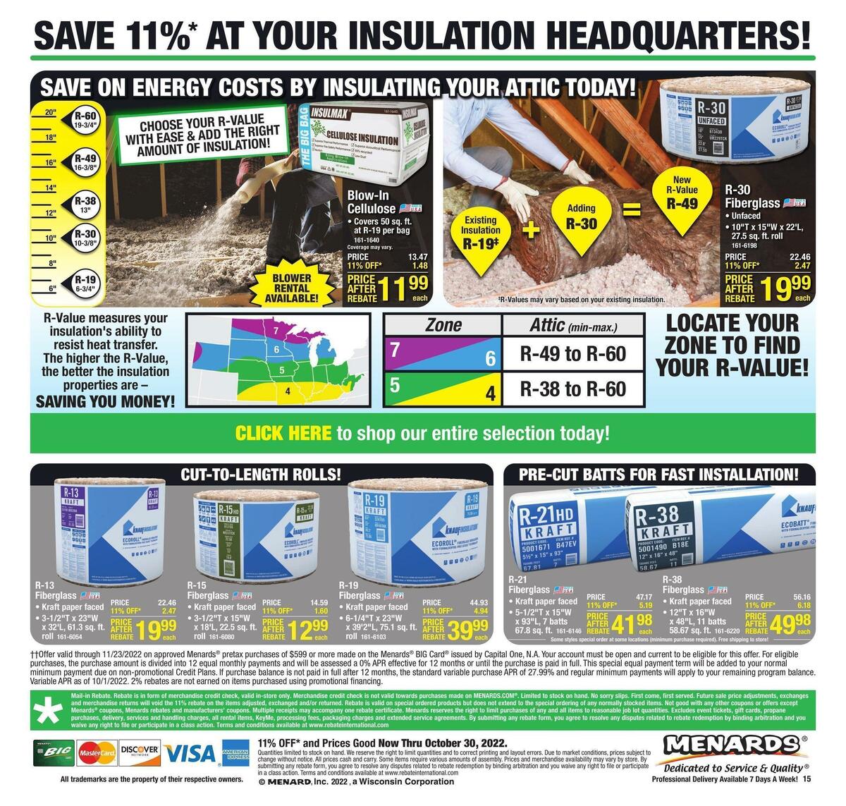 Menards Weekly Ad from October 20