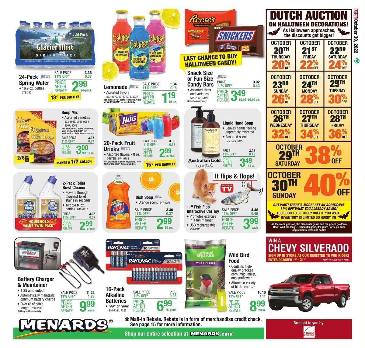 Menards Weekly Ad from October 20