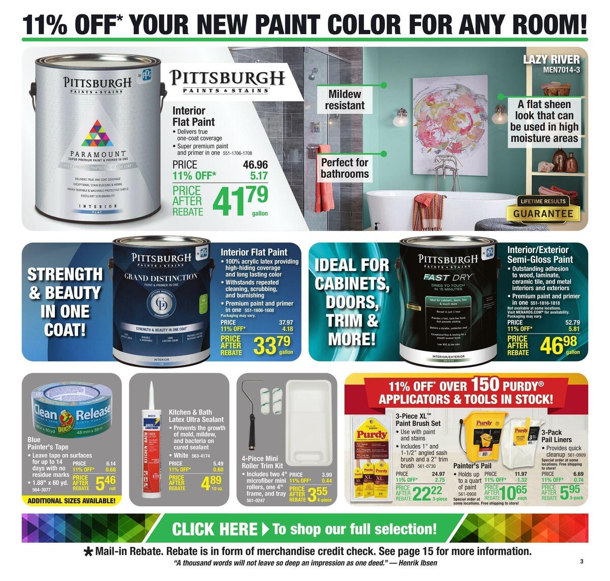 Menards Weekly Ad from October 20