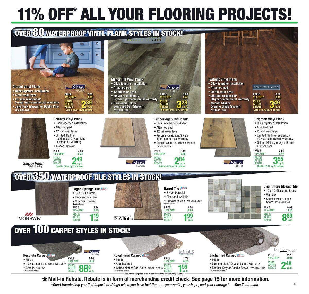 Menards Weekly Ad from October 20