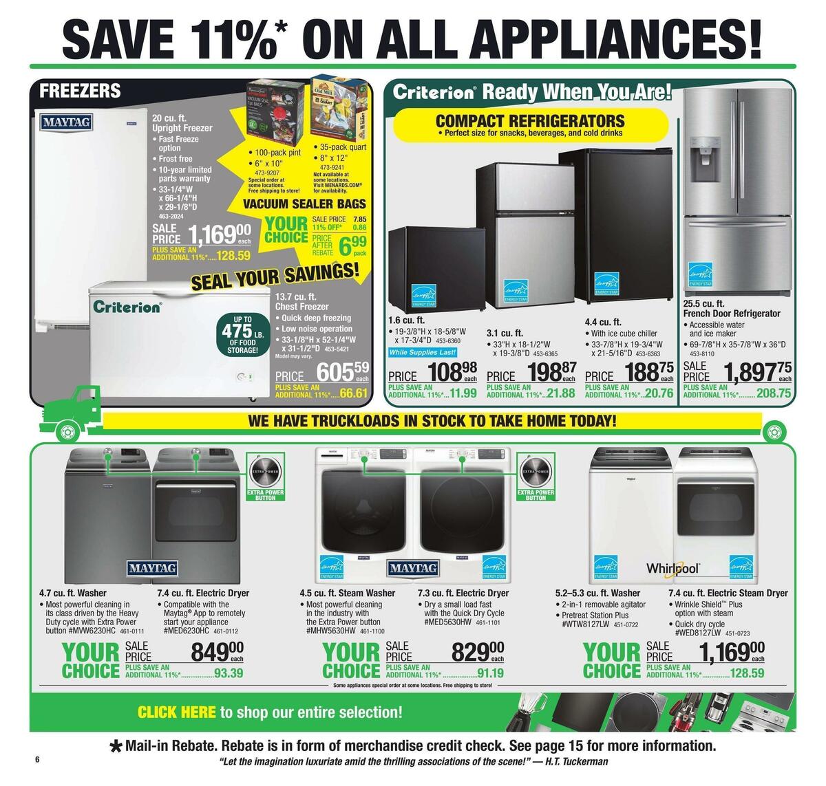 Menards Weekly Ad from October 20