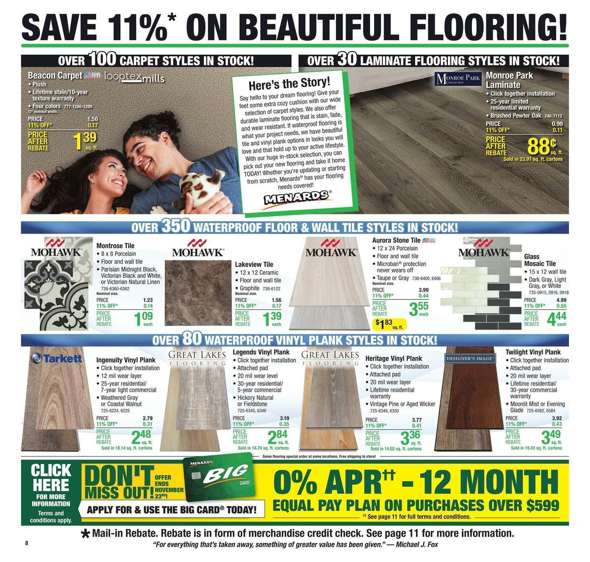 Menards Weekly Ad from October 26
