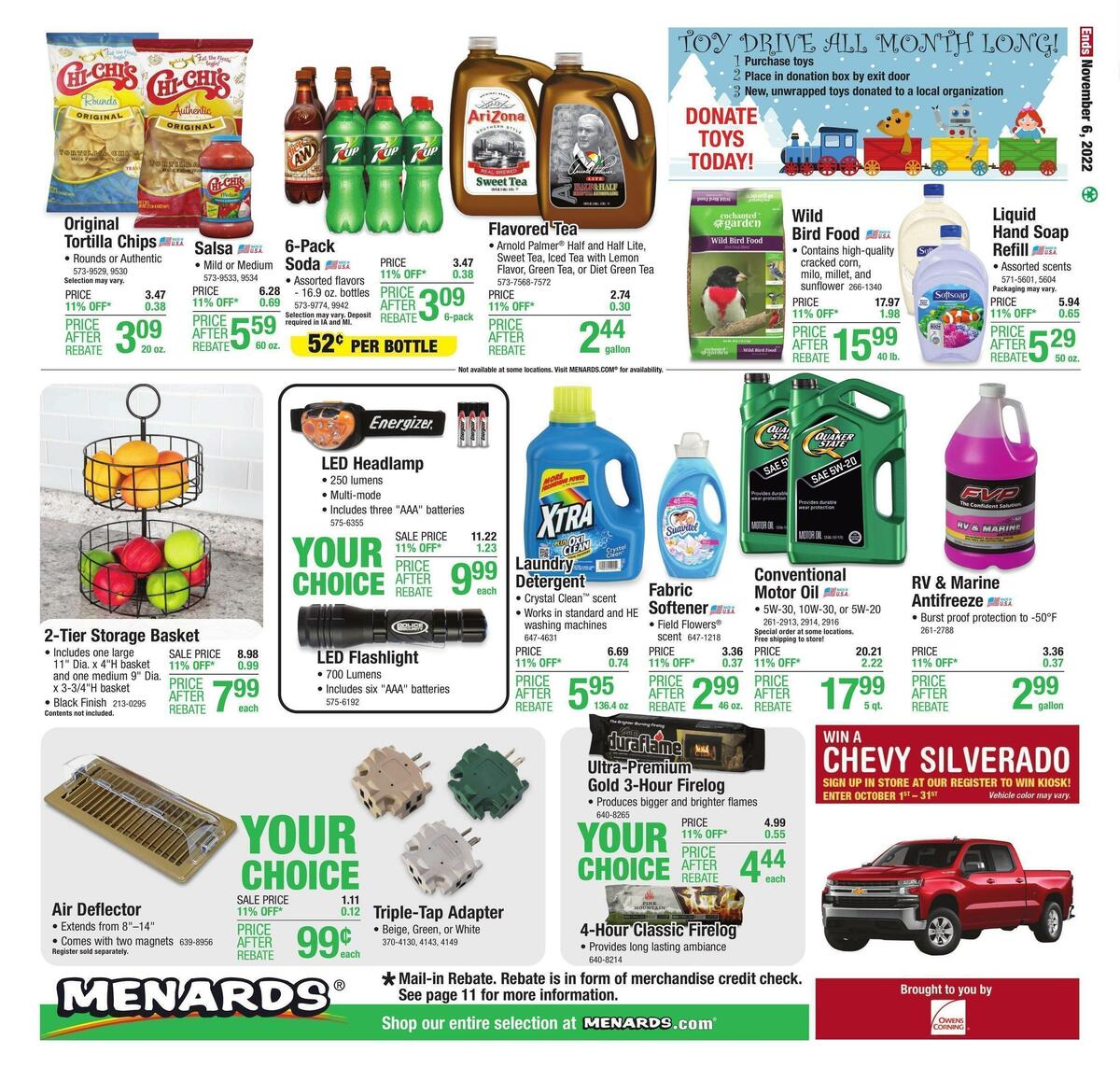 Menards Weekly Ad from October 26
