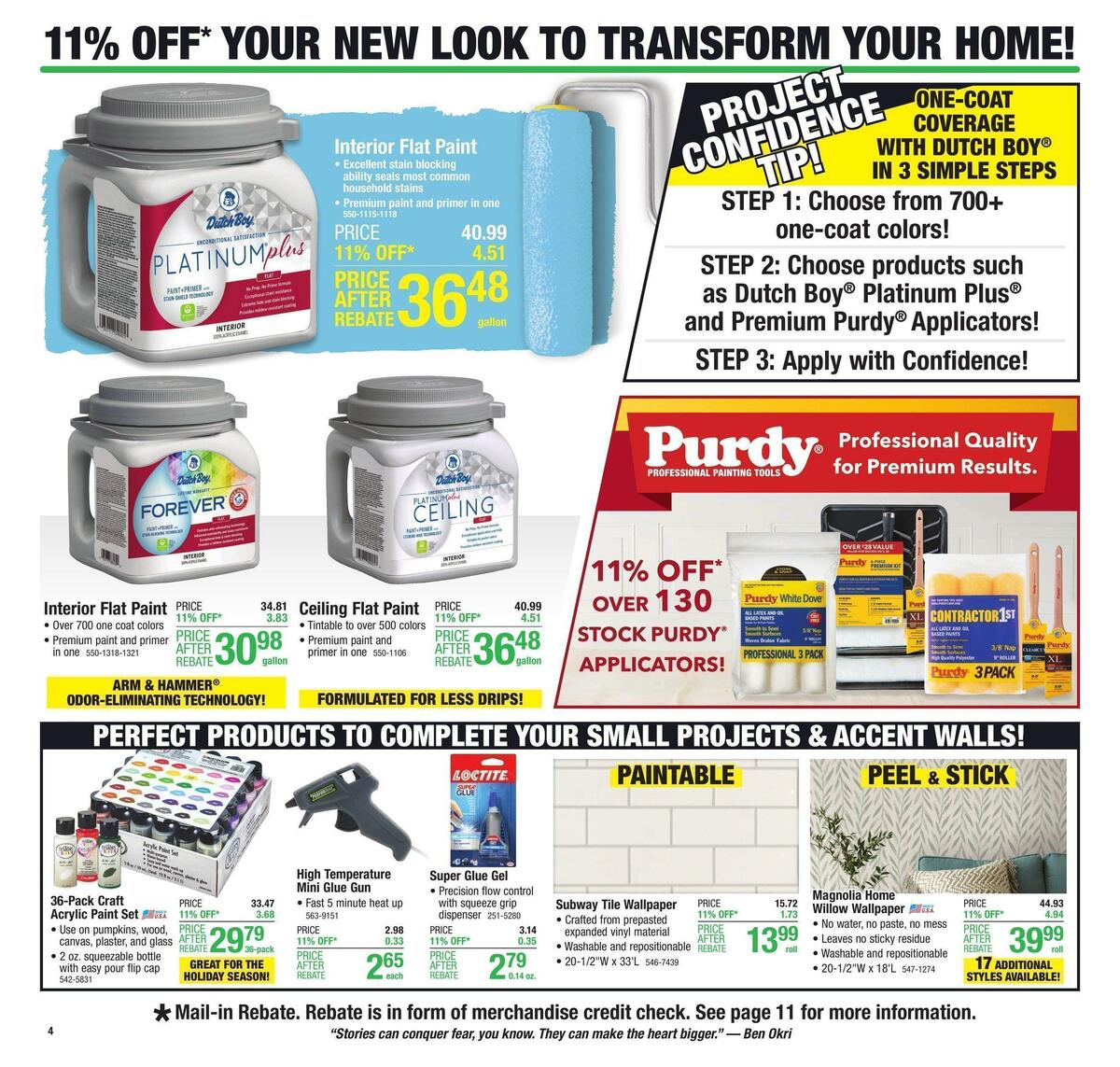 Menards Weekly Ad from October 26