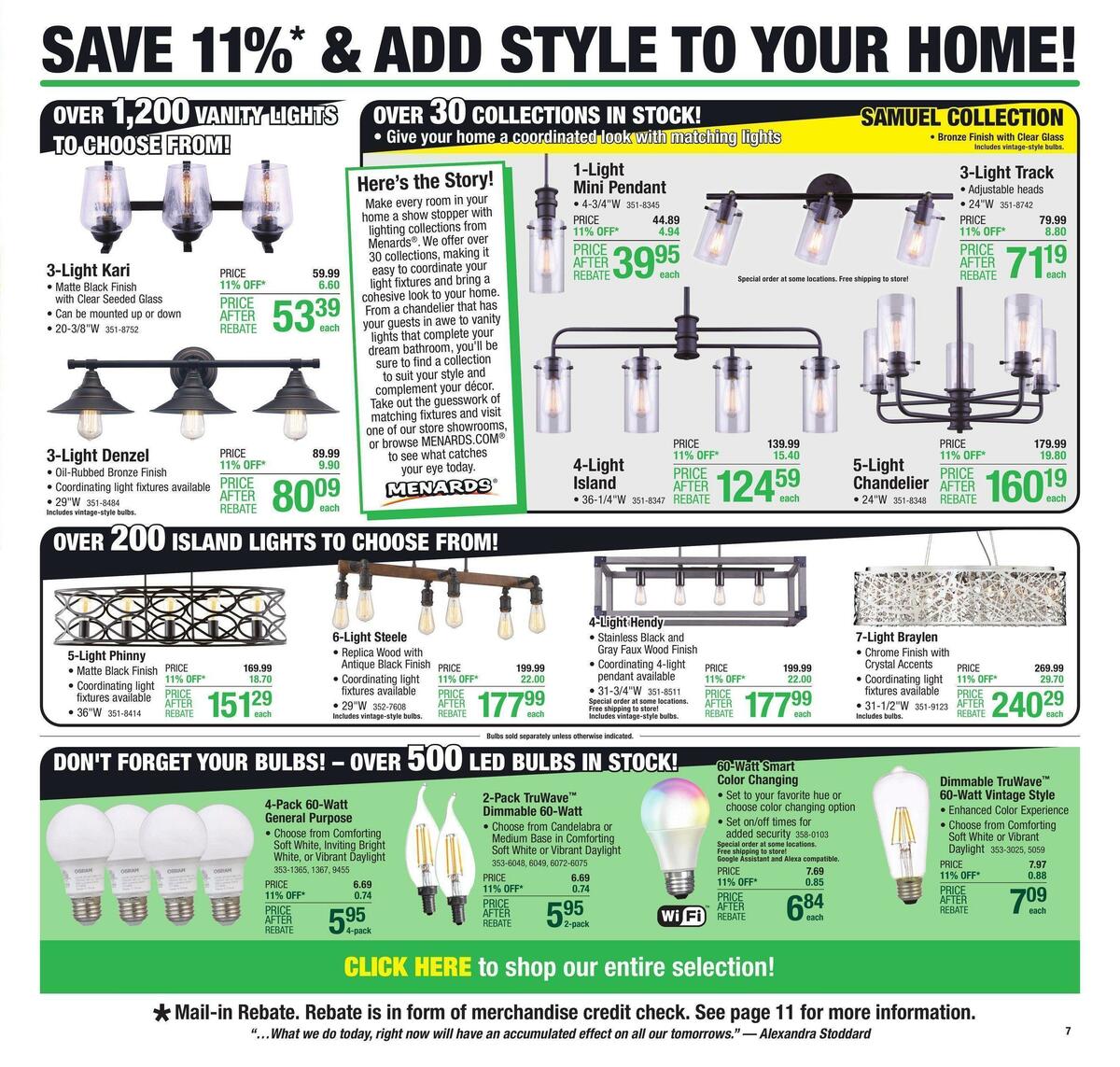 Menards Weekly Ad from October 26