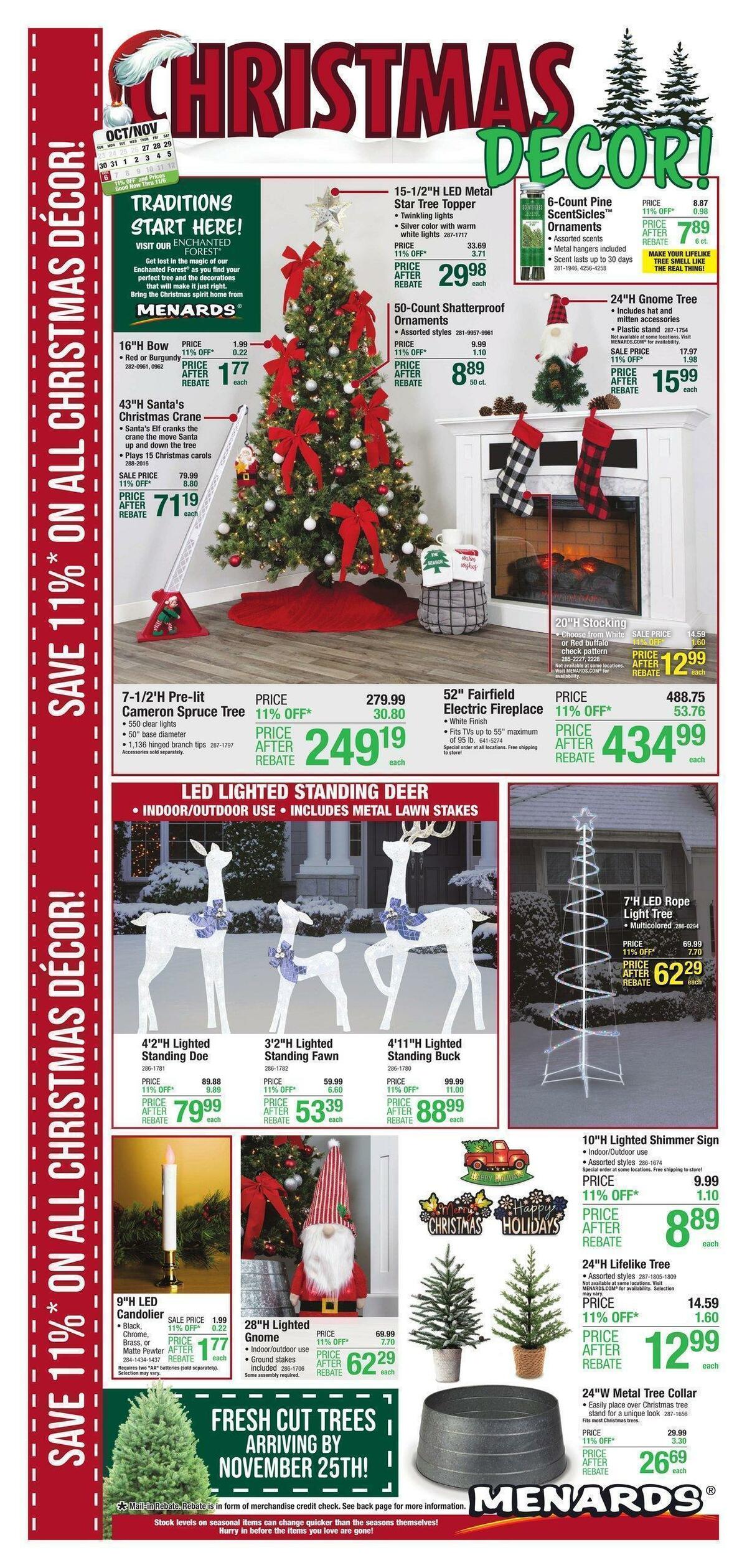 Menards Christmas Decor Weekly Ad from October 26