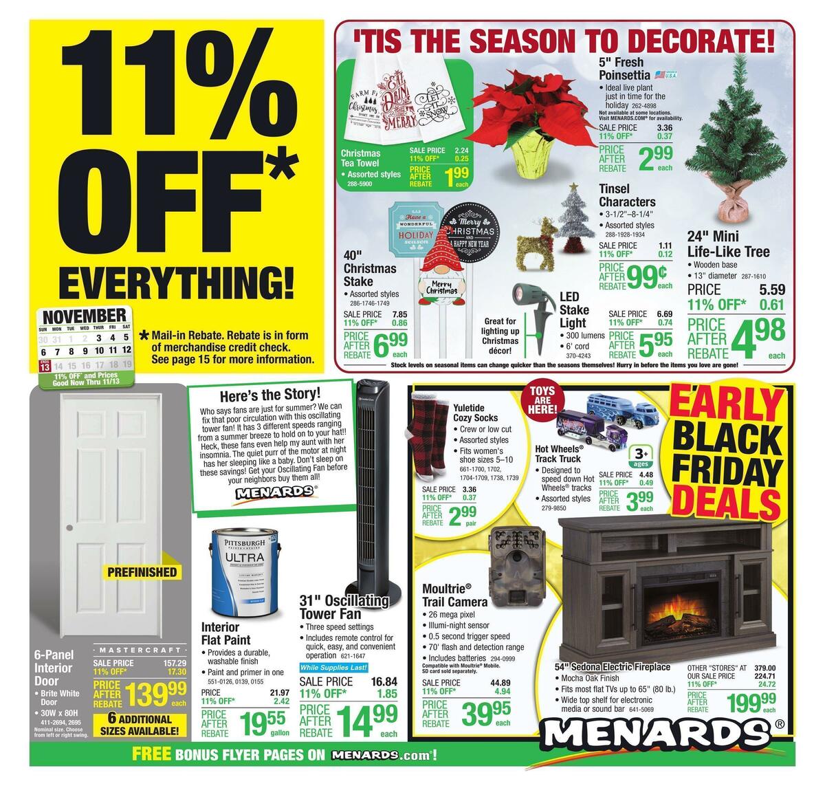 Menards Weekly Ad from November 2