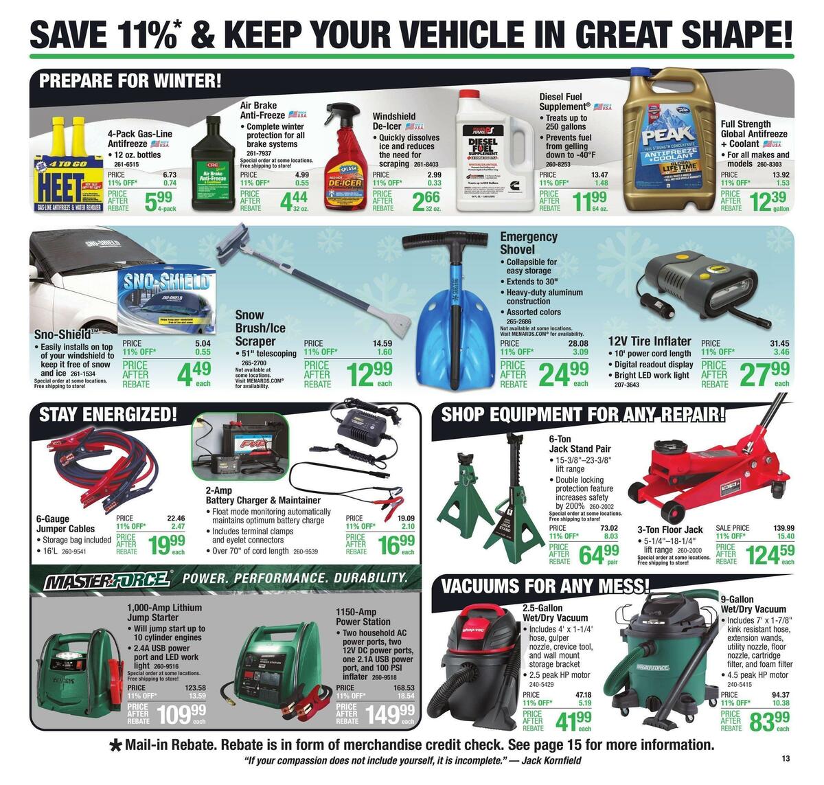 Menards Weekly Ad from November 2