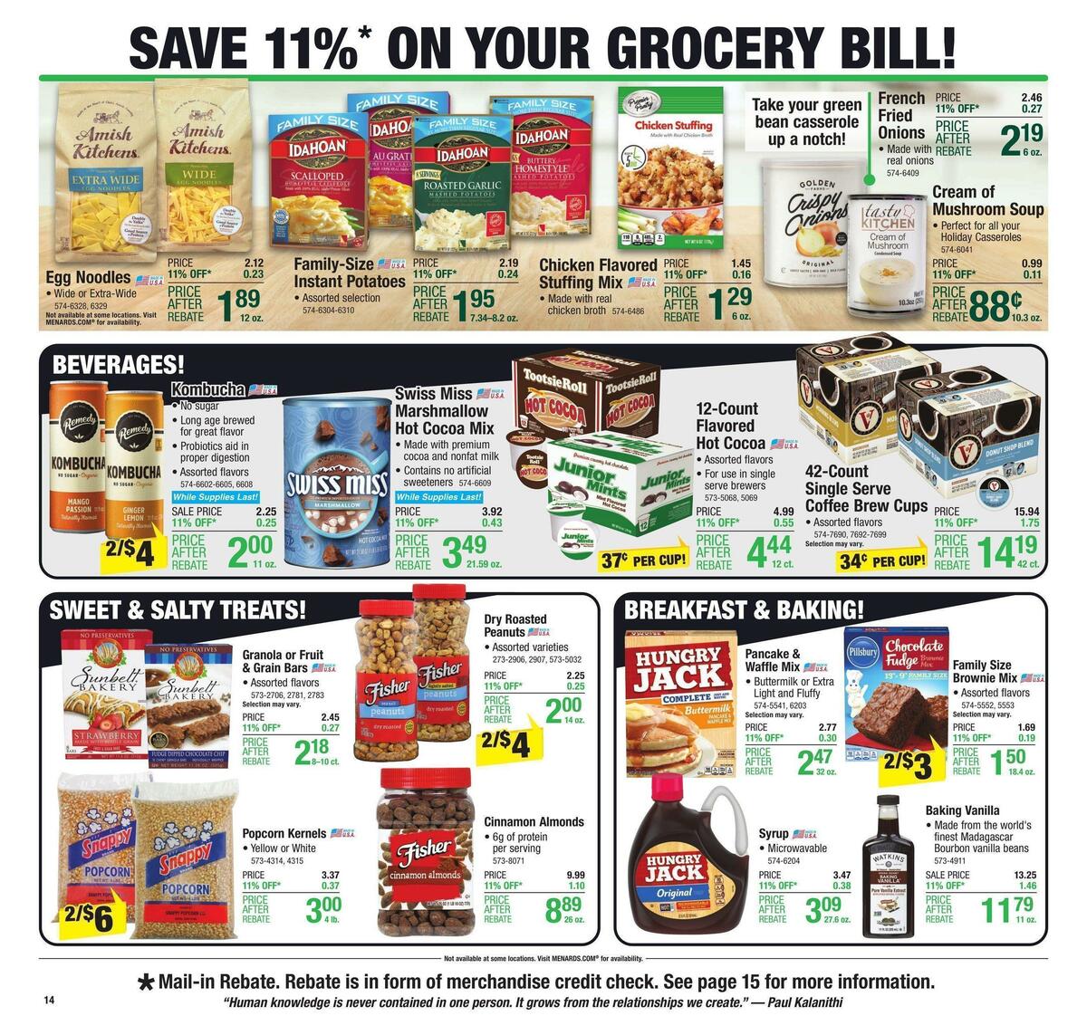 Menards Weekly Ad from November 2