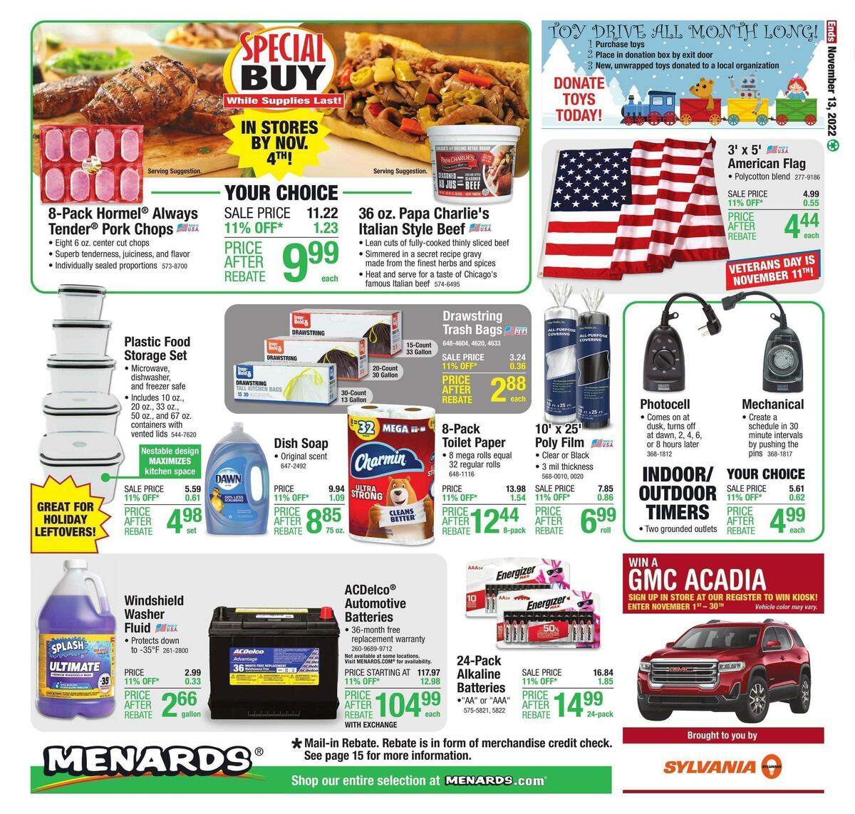 Menards Weekly Ad from November 2