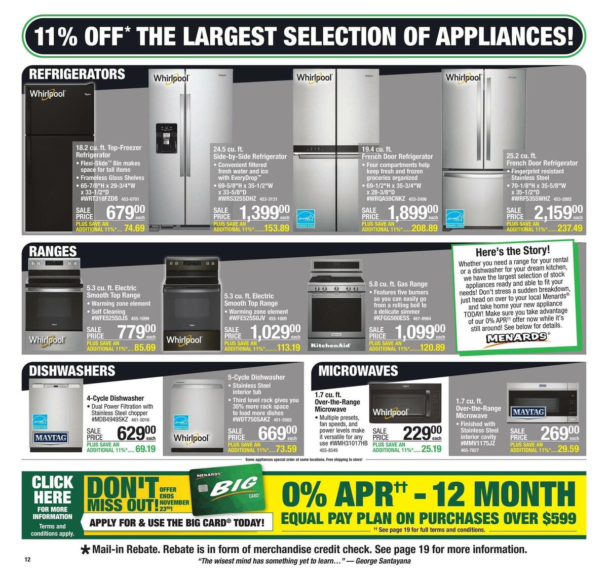 Menards Weekly Ad from November 9