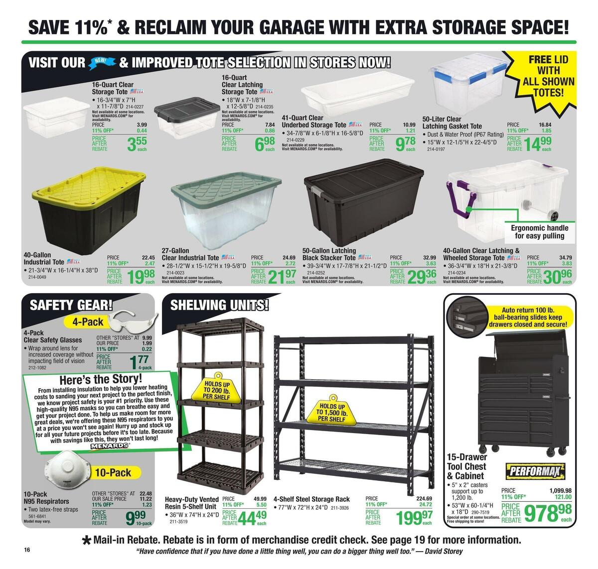 Menards Weekly Ad from November 9