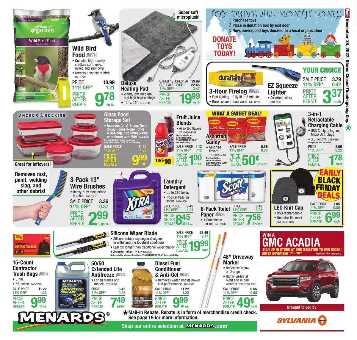 Menards Weekly Ad from November 9