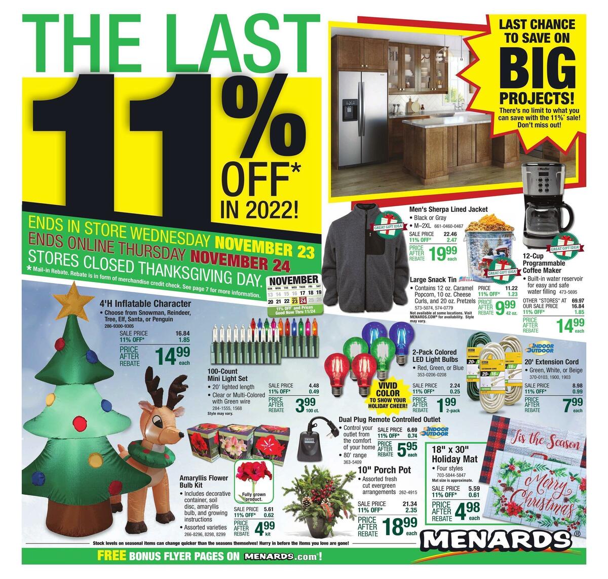 Menards Weekly Ad from November 16