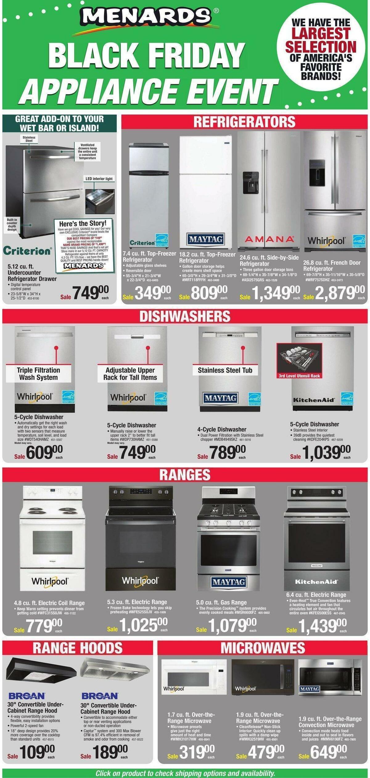 Menards Black Friday Sale Weekly Ad from November 25
