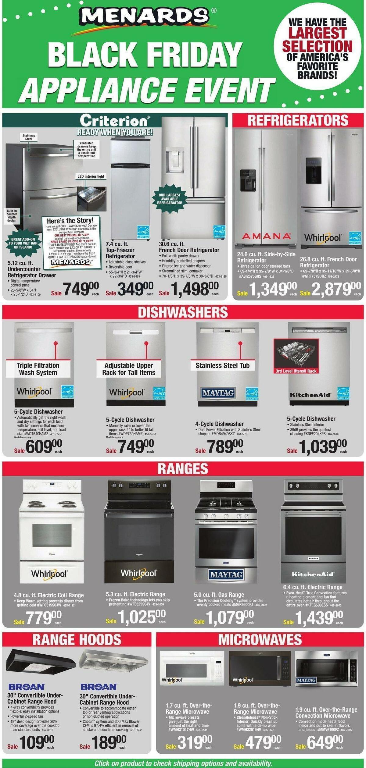 Menards Black Friday Sale Weekly Ad from November 25